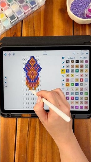 Beginner’s guide: Drawing brick stitch pattern with the Loomerly app #brickstitch #beadweaving