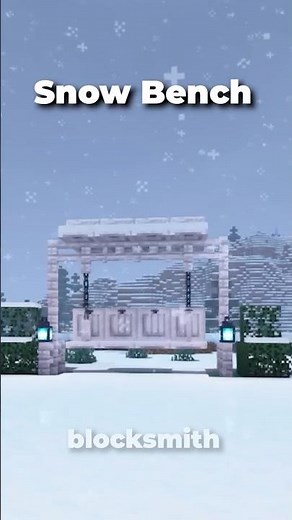 Made a Snow Bench in Minecraft ❄️🪑✨ | Cozy winter build! #minecraft #shorts