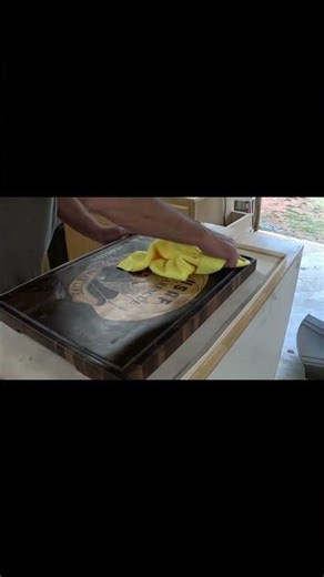 Applying Wax and Polishing a USAF Pararescue Cutting Board