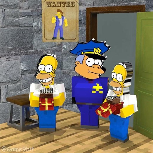 Snake disguises himself as Homer Simpson to escape the police—and the ending!