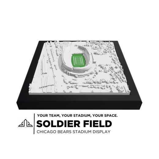 Soldier Field Stadium 3D Model | Chicago Football Stadium Art | Chicago Sports Fan Decor | Stadium Replica Display - Etsy