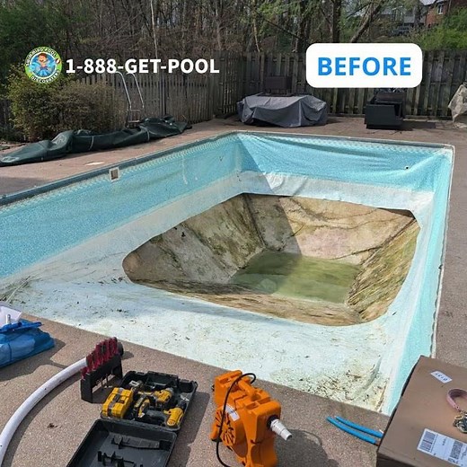 Inground Swimming Pool Liner Installation Before & After | Western Pennsylvania