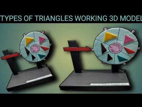TYPES OF TRIANGLES MATH WORKING MODEL - TLM PROJECT - DIY |