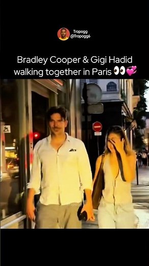 Bradley & Gigi giving movie couple energy in Paris streets 🎬..#bradleycooper #gigihadid #popculture