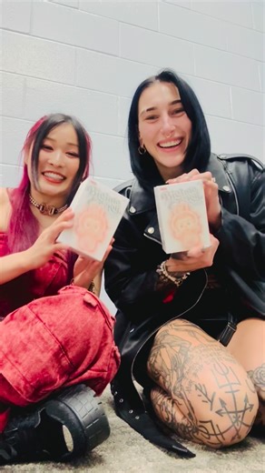 IYO SKY on Instagram: "Unboxing my first #labubu !!!! With @rhearipley_wwe 🤘🏻✨"