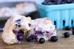 Glazed Blueberry Biscuits