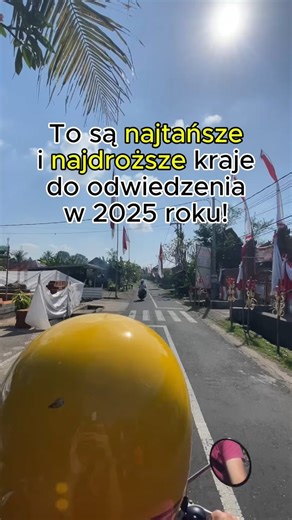🌍 Gdzie podróżować w 2025 roku: tanio czy luksusowo 🤔 Planujesz podróże na 2025 rok i zastanawiasz się, gdzie najlepiej polecieć, by nie zbankrutować… albo wręcz przeciwnie — zaszaleć 🤩 Oto lista krajów, które wyróżniają się najniższymi i najwyższymi dziennymi kosztami pobytu. Zobacz, co możesz przeżyć w tych miejscach: 💸 NAJTAŃSZE KIERUNKI (średni dzienny koszt): Laos (~52 zł) – buddyjskie świątynie, egzotyczne targi i slow travel w czystej postaci. Kazachstan (~64 zł) – stepy, nowoczesna A