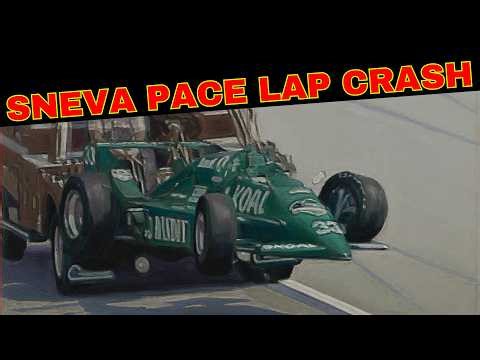 Tom Sneva Crashes on the Pace Laps (1986 Indianapolis 500)