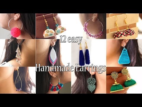 12 Easy DIY Earrings | Handmade Jewellery | Jewellry Making