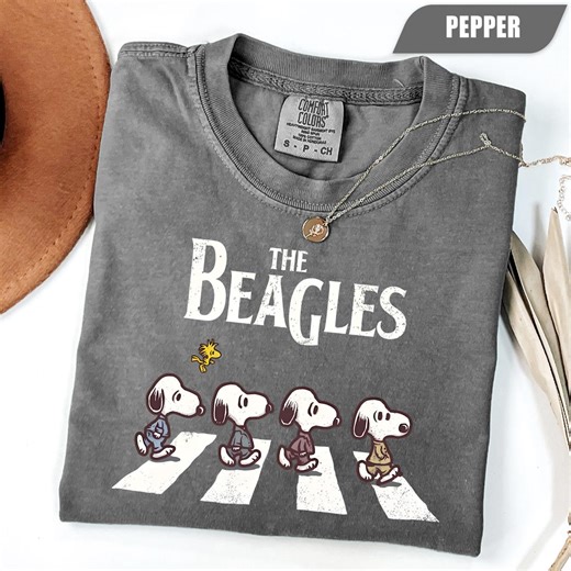 The Beagles Snoopy Shirt, the Beatles Abbey Road Parody T-shirt, Peanuts and the Beatles Tee, Beatles Fan Gifts, Music Lover Shirts - Etsy Australia