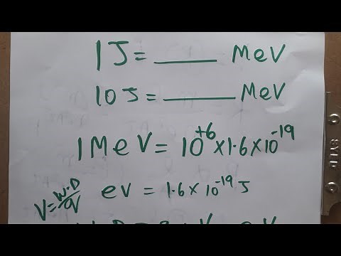 joules to Mev