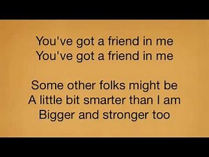 You got a friend in me lyrics