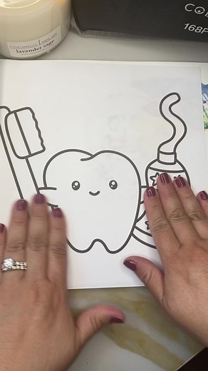 Coloring a Toothpaste and Toothbrush with Markers