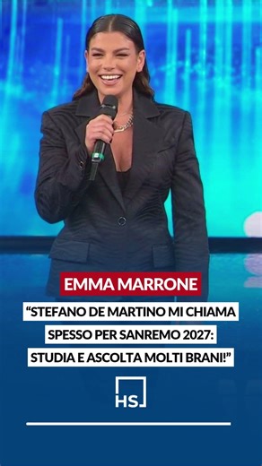 Emma Marrone: "Stefano De Martino mi chiama spesso per Sanremo 2027: studia e ascolta molti brani"