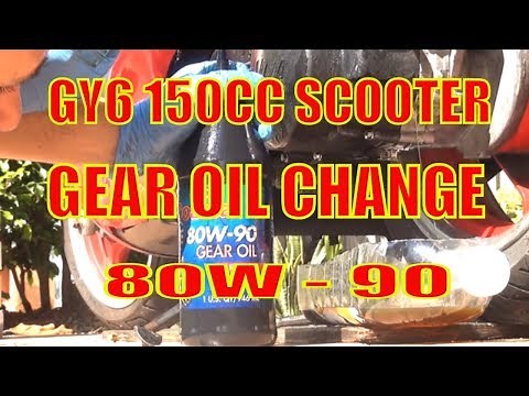 Scooter gear oil change gy6 150cc