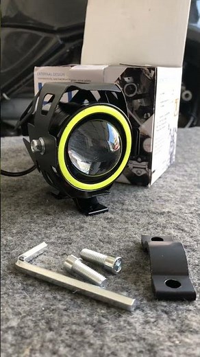 Motorcycle LED headlight Spot light fog driving devil Angel eye white