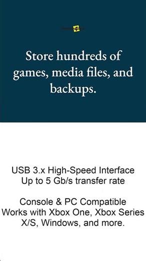 XBOX-5TB-SH2 Fantom 5TB External Drive Gaming Console Device Supported #XBOX5TBSH2