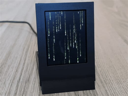 Digital Rain Clock Inspired by The Matrix