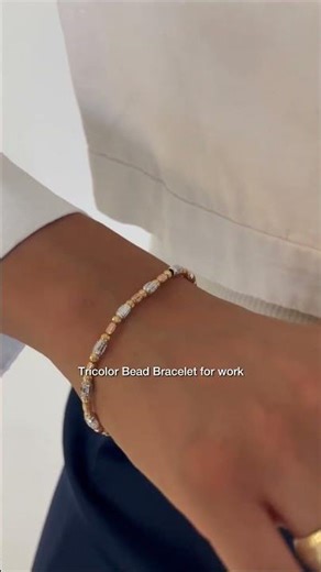 14K Tricolor Gold Bracelet Solid Gold Work Jewelry #goldmaniajewelry