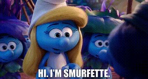 Hi. I'm Smurfette.