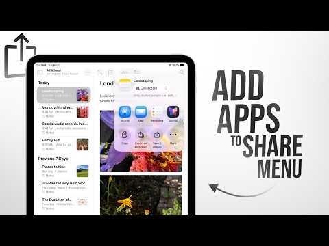 How to Add Apps to Share Menu on iPad (tutorial)