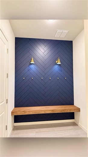 Warrior Woodworking LLC | A modern take on a mud room. Clean, elegant, and sexy. | Instagram