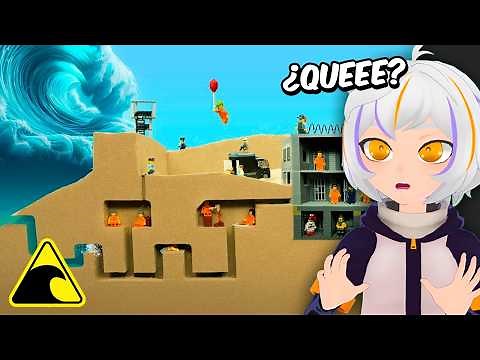 LEGO PRISON vs GIANT TSUNAMI | ChuyMine REACTS to Tidal Takedown