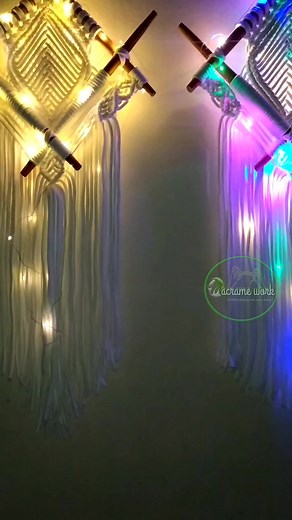 Macrame Leaf Wall Hanger /Dream Catcher #macramework #macramedecor #decor #viralproduct #bohodecor #walldecor #officedecor #bohochic #macramedecoration #decoration #light #craft | Macrame Work