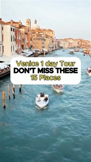 Venice 1 Day Tour - DONT MISS these 15 Places #venice #venicetravel