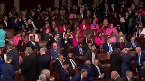 195K views · 4.8K reactions | Democrat women wear pink to Congressional address to protest Trump’s “war on women” despite voting NO on keeping men out of women’s sports. | Patriot One News | Facebook