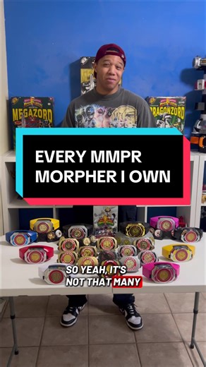 ⚪️🟢⚫️💗🔵💛🔴 THIS IS EVERY VERSION OF THE MMPR MORHER I OWN ⚪️🟢⚫️💗🔵💛🔴 Genwunner told me last year that he wanted to se me do a Morpher Spread. So y’all can thank him for this video🙂‍↕️ #morphers #powerrangers #morpherspread #collection #blerd