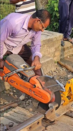Railway cutting process | #railtrack #railway #train #railroad