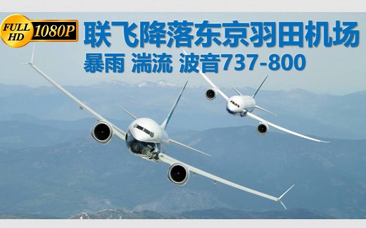 联飞降落东京羽田机场 737-800 模拟飞行起飞就把队友跟丢了