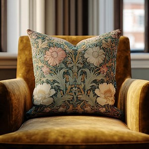 Elegant Moss Green Pillow Case, Vintage Leaf and Flower Pattern, Traditional Home Decor, Retro Sofa Cushion, Housewarming Gift for Mom - Etsy Canada