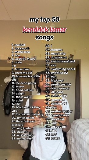 Top Kendrick Lamar Songs: Samidot, Duckworth, Mortal Man, Money Trees & More!