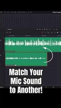 Copy A Microphone Sound with Dialogue Matcher - DaVinci Resolve