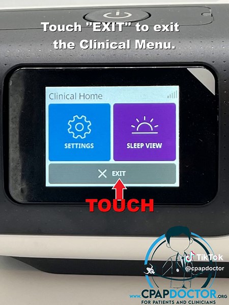 Accessing the AirSense 11 AutoSet Clinical Menu Guide