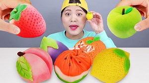 706K views · 6.8K reactions | Fruit Rice Cake Dessert Mukbang DONA | DONA English | Facebook