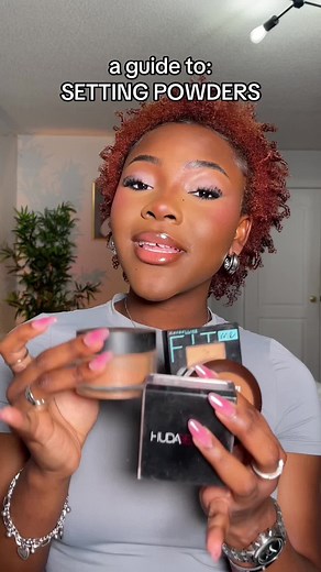 save this for later!🤍 #settingpowder #makeup #beginnermakeup #toronto #makeuptips #beauty @Huda Beauty easy bake loose setting powder (banana bread) @Lancôme long time no shine powder (deep) @Zaron Cosmetics brown skin compact powder (brownie) @NYX Cosmetics Canada No Filter finishing powder (deep golden) @Maybelline New York Fit me pressed powder (310 Sun Beige)