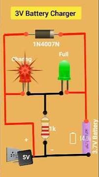 🔋 Simple Battery Charging Indicator 🚨 | Basic Circuit #shorts #battery #circuit