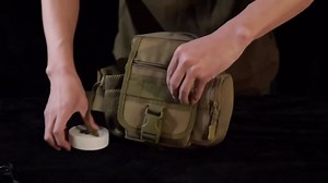 Tactical Waist Bag for Men Shoulder Bag Hiking Multi-Purpose Bag Portable Fanny Pack with Pockets Camping Bags Concealed Carry Outdoor Travel 1000D Nylon Waterproof (Black)