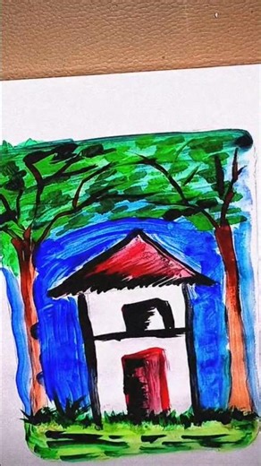 very easy watercolor painting for beginners #chotaalivlogs