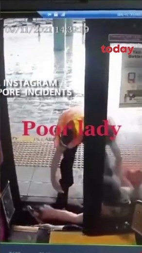Video captures woman falling after bus doors close on her
