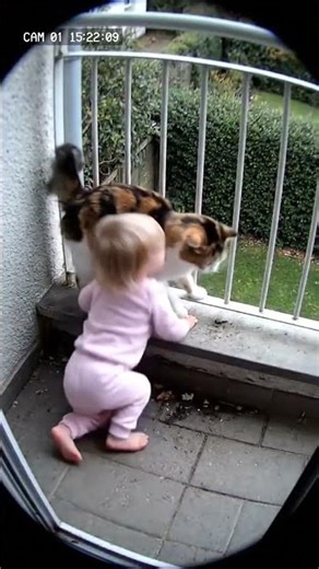 Cat Saves Baby From Balcony Disaster | You Won't Believe This CCTV