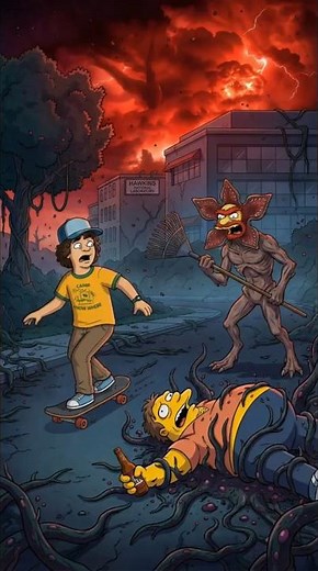 Stranger Things Characters | The Simpsons Style Intro