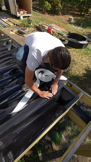 Here's a really cool under deck gutter system that is also very affordable. This is how you create a dry usable area underneath your deck for those rainy days. #carpentrytips #construction #contractor #tipsandtricks #HomeImprovement #hacks #carpentry #builder #deck #tools #diy #fblifestyle | Your Favorite Contractor