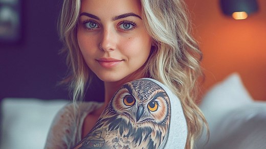 Eulen-Tattoo Bedeutung: Das steckt hinter dem edlen Vogel-Motiv