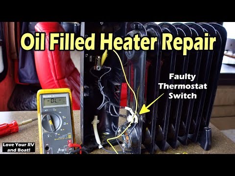 Oil Filled Space Heater Repair - Faulty Thermostat Switch