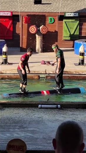 Log Roll Challenge Competition at Paula Deen's Lumberjack Feud