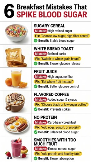 6 Breakfast Mistakes That Spike Blood Sugar
